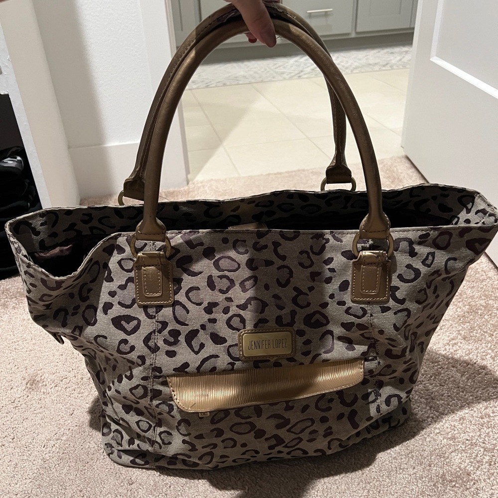 Jennifer Lopez Cheetah Duffel Luggage Bag